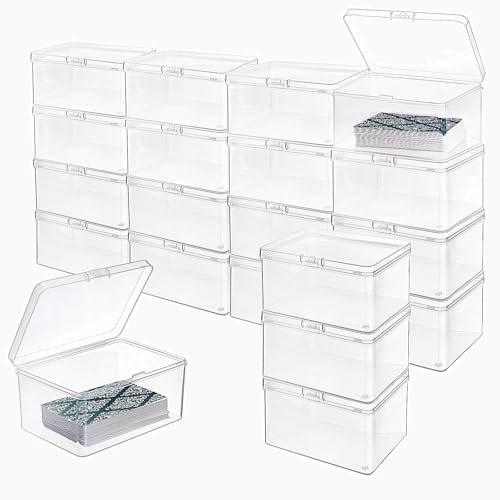 20 Pcs Clear Plastic Playing Card Cases N878