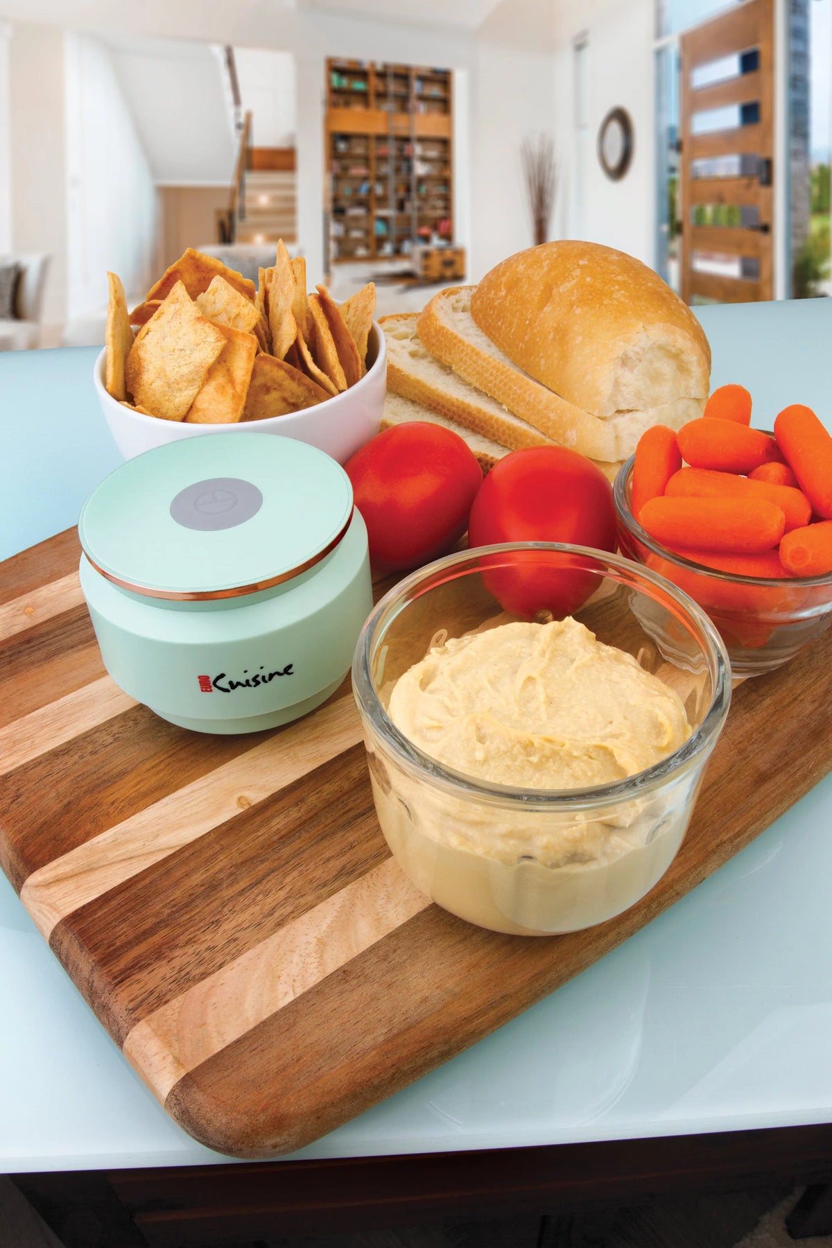 Green Mini Cordless Rechargeable Chopper with Glass Bowl U703