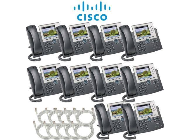 10-Pack Cisco Unified IP Phone 7965G with Extra Cat5 Cables C17901