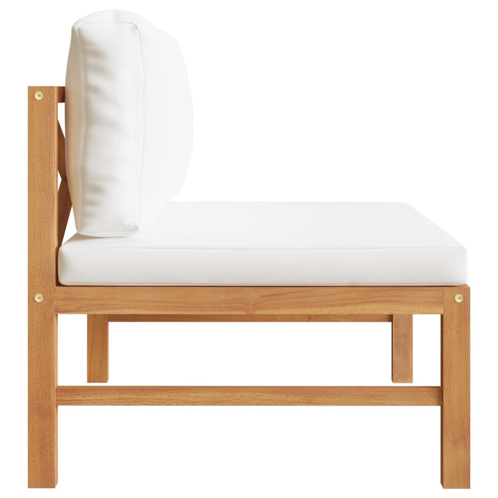Cream Cushions Solid Teak Wood Sofa G879