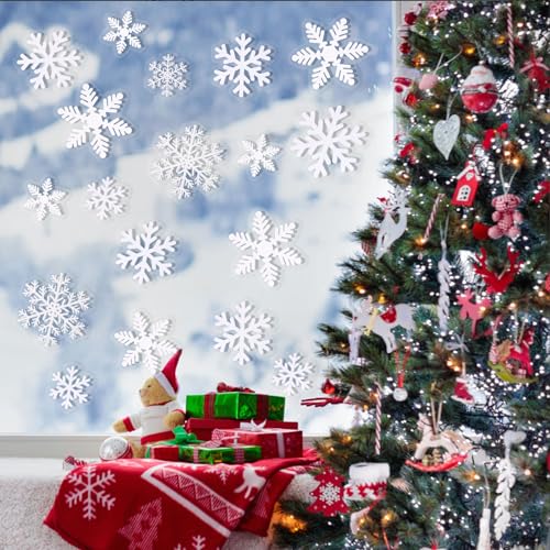 White Snowflakes Window Stickers W7030