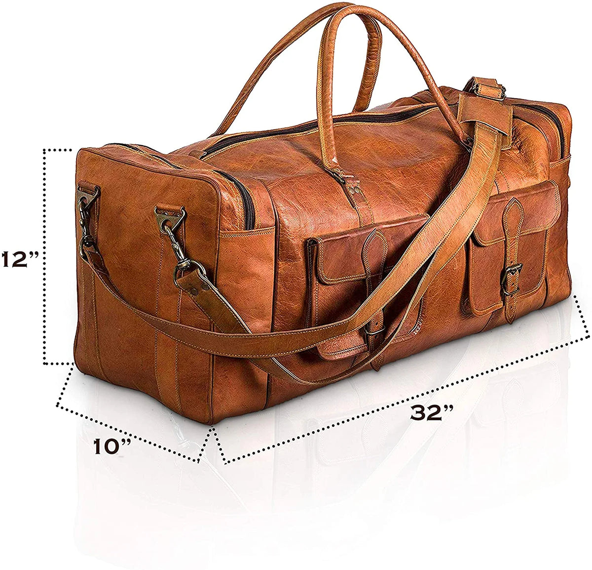 Leather Large 32 inch Duffel Bag S49663