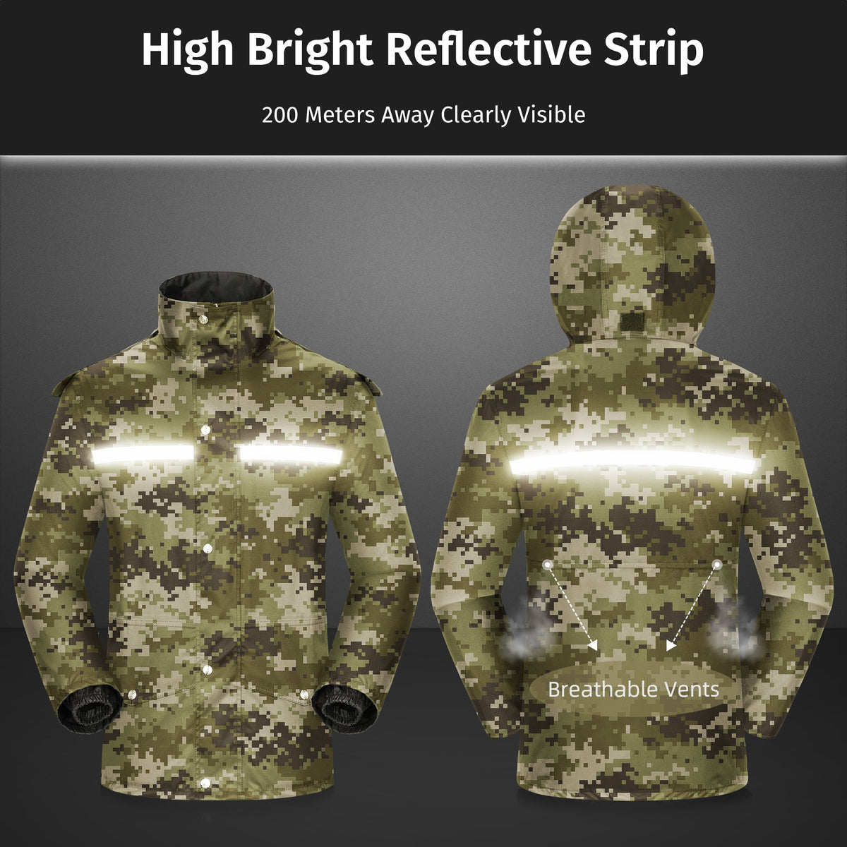 Waterproof Breathable Rain Suit Jacket & Trouser T76267