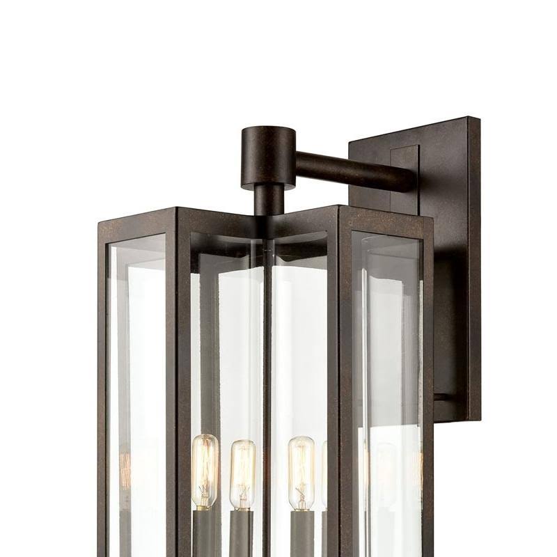 4-Light Sconce in Aged Zinc with Clear Y631194
