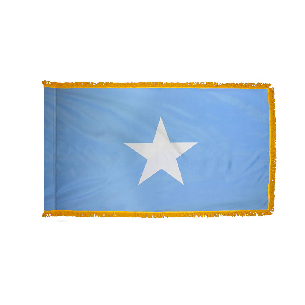 4ft. x 6ft. Somalia Flag with Side Pole Sleeve and Fringe J273311