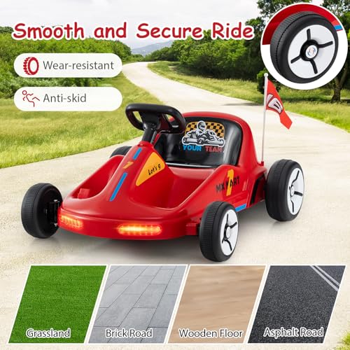 12V Battery Powered Kids Electric Go Kart with Remote Control J4925