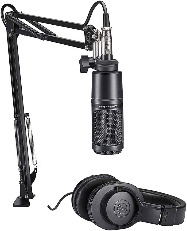 Studio Microphone Kit with Headphones, Boom, Cables, Pop Filter & XLR to USB Interface Q79109