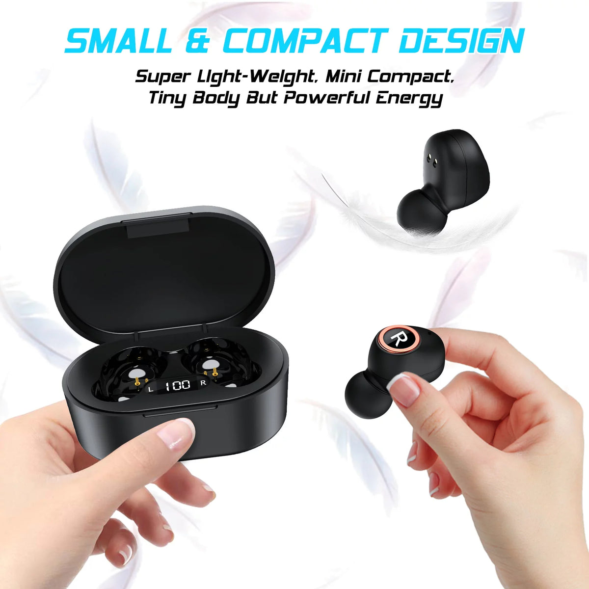 Wireless Earbuds Bluetooth 5.0 Charging Case Earphones Built-in Mic B31084