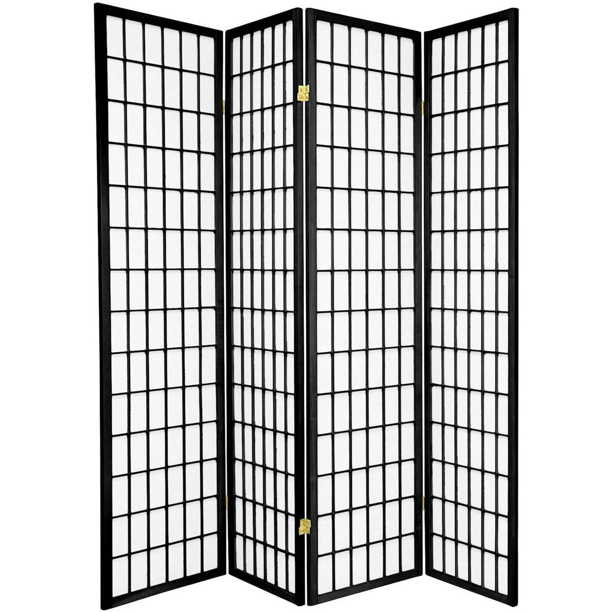 4 Panel Room Divider, 71" Tall, Black O926631
