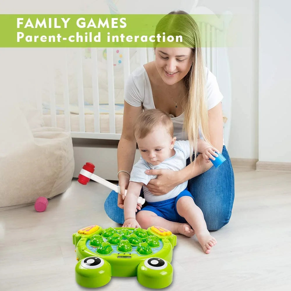 Whack A Frog Interactive Early Development Toy, 2 Hammers Included J72392