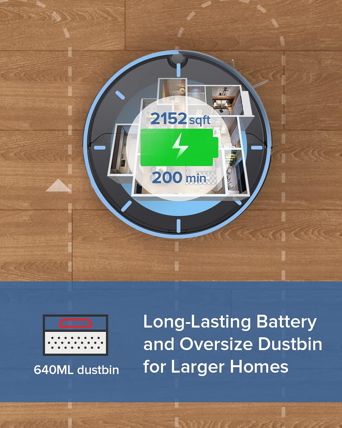Robot Vacuum and Mop Combo with 2000 Pa Suction P90784
