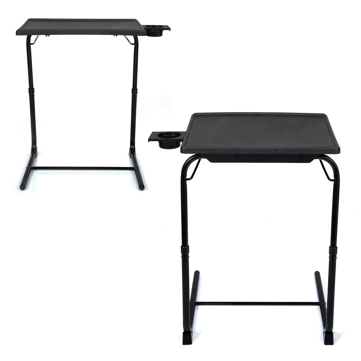 Set of 2 Portable Computer Table Black E492