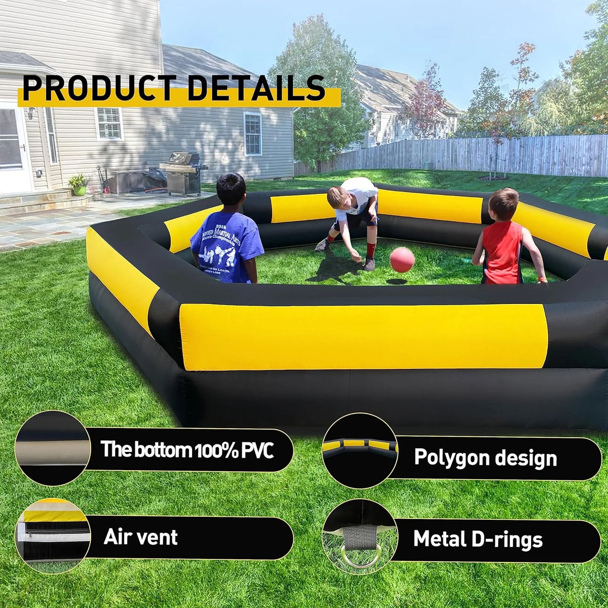 15FT Inflatable Gaga Ball Pit with Blower I55254