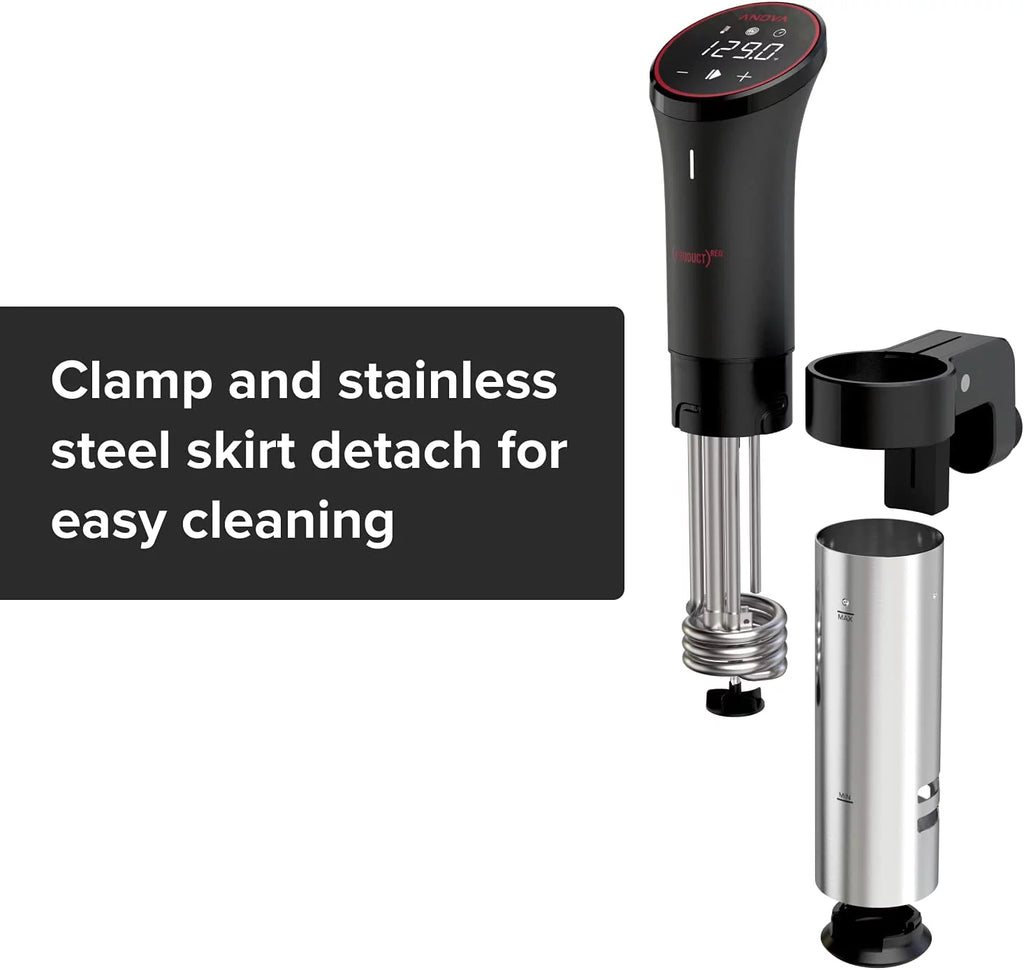 Black and Silver 1000 Watts Sous Vide Precision Cooker J295073