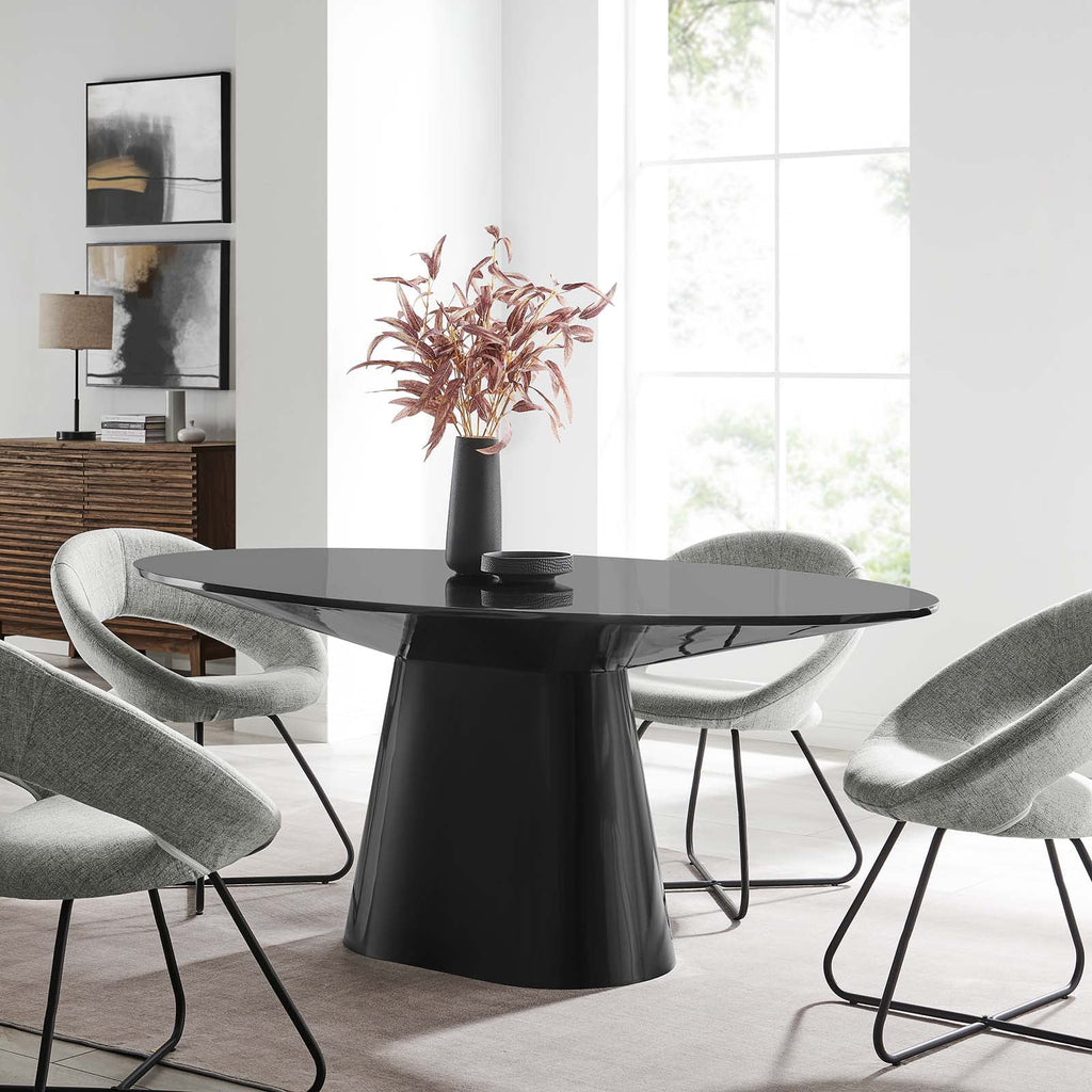 75" Oval Dining Table in Black X3195