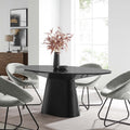 75" Oval Dining Table in Black X3195