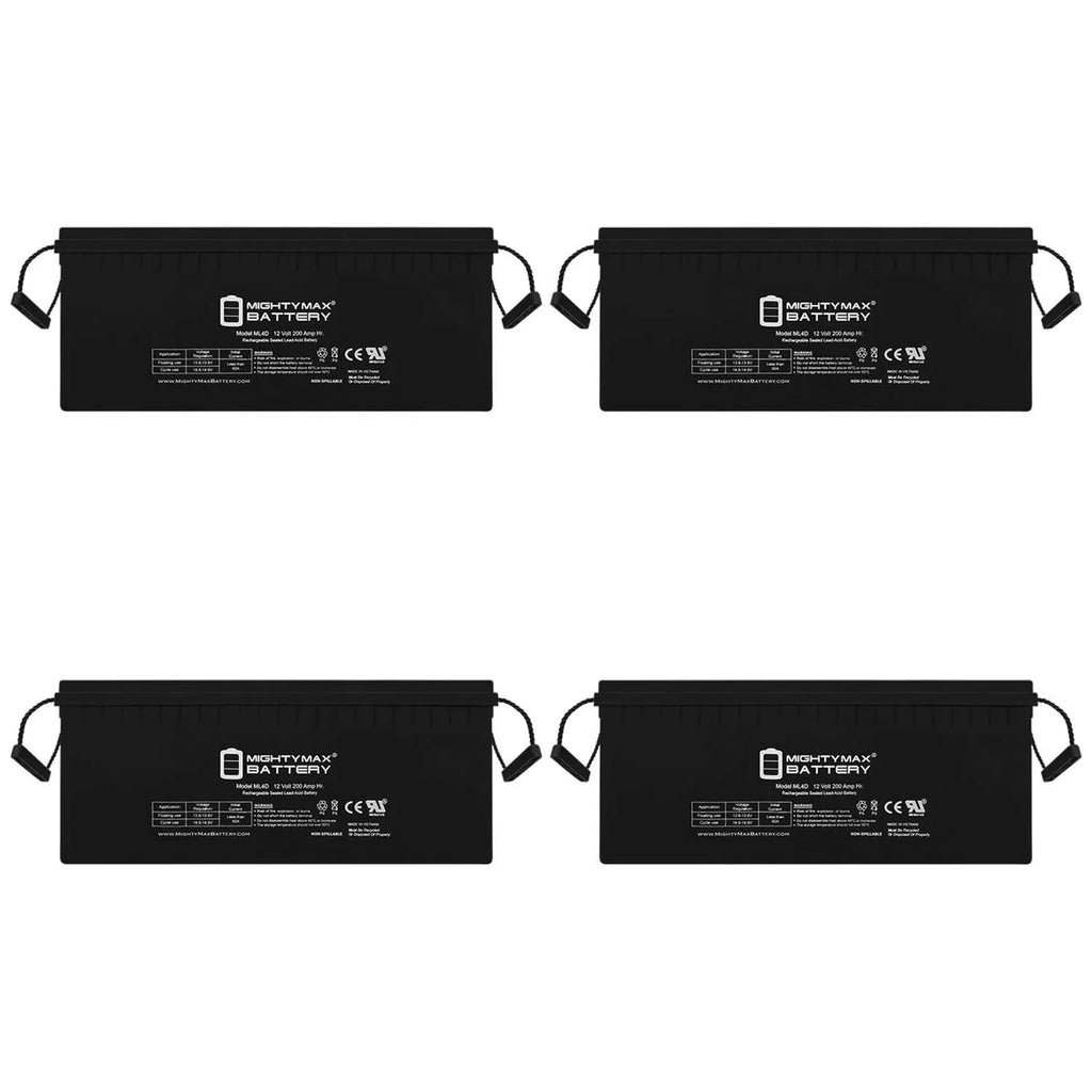 12v 200ah Deep Cycle Battery 4 Pack O571