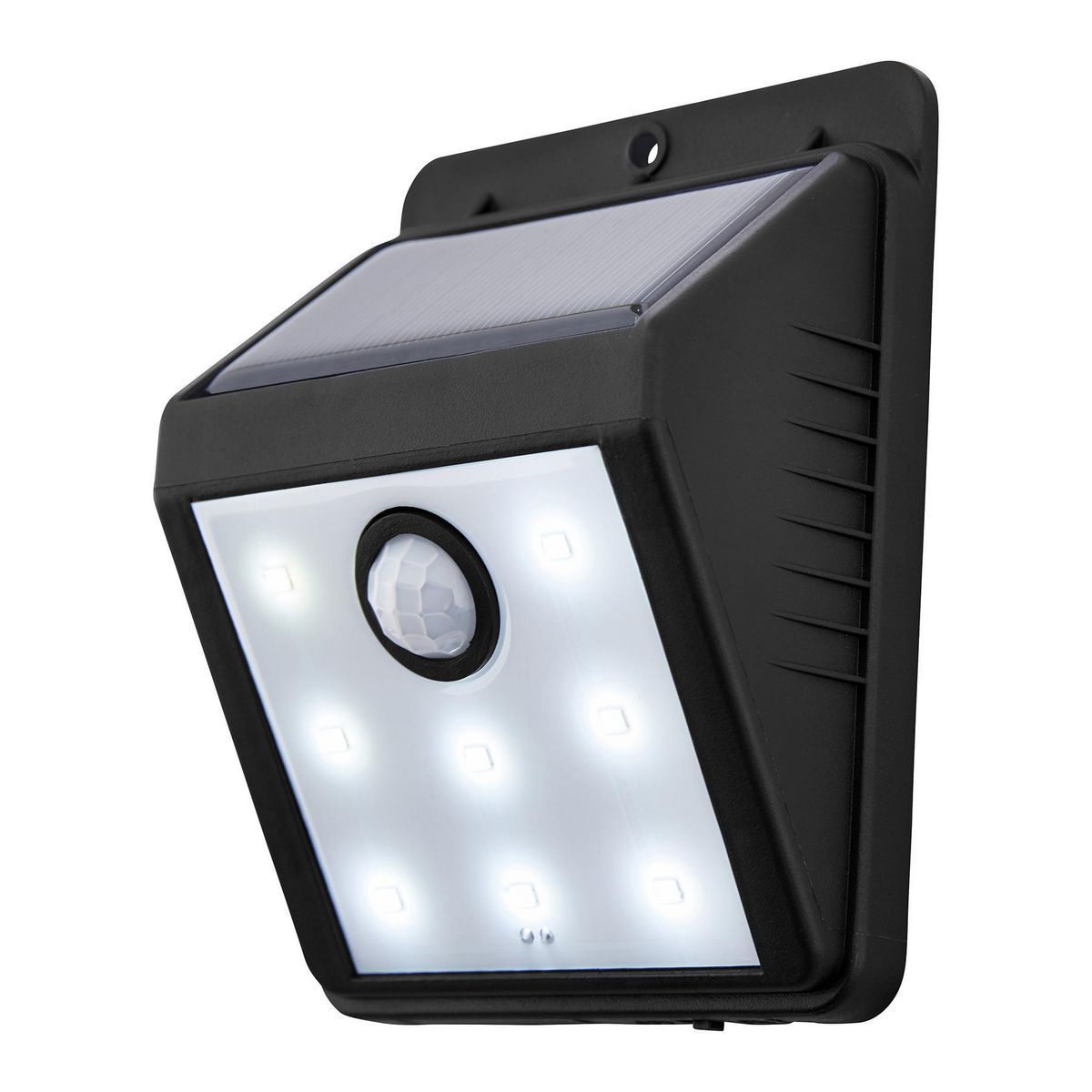 115 Lumen Wall-Mount Solar Security Light, Black I240835