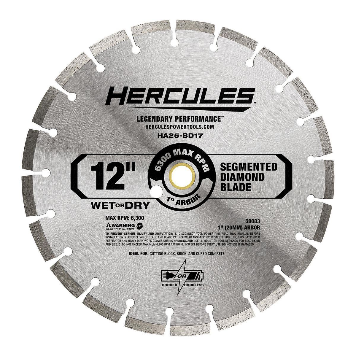 12 in. Segmented Rim Diamond Blade E912891