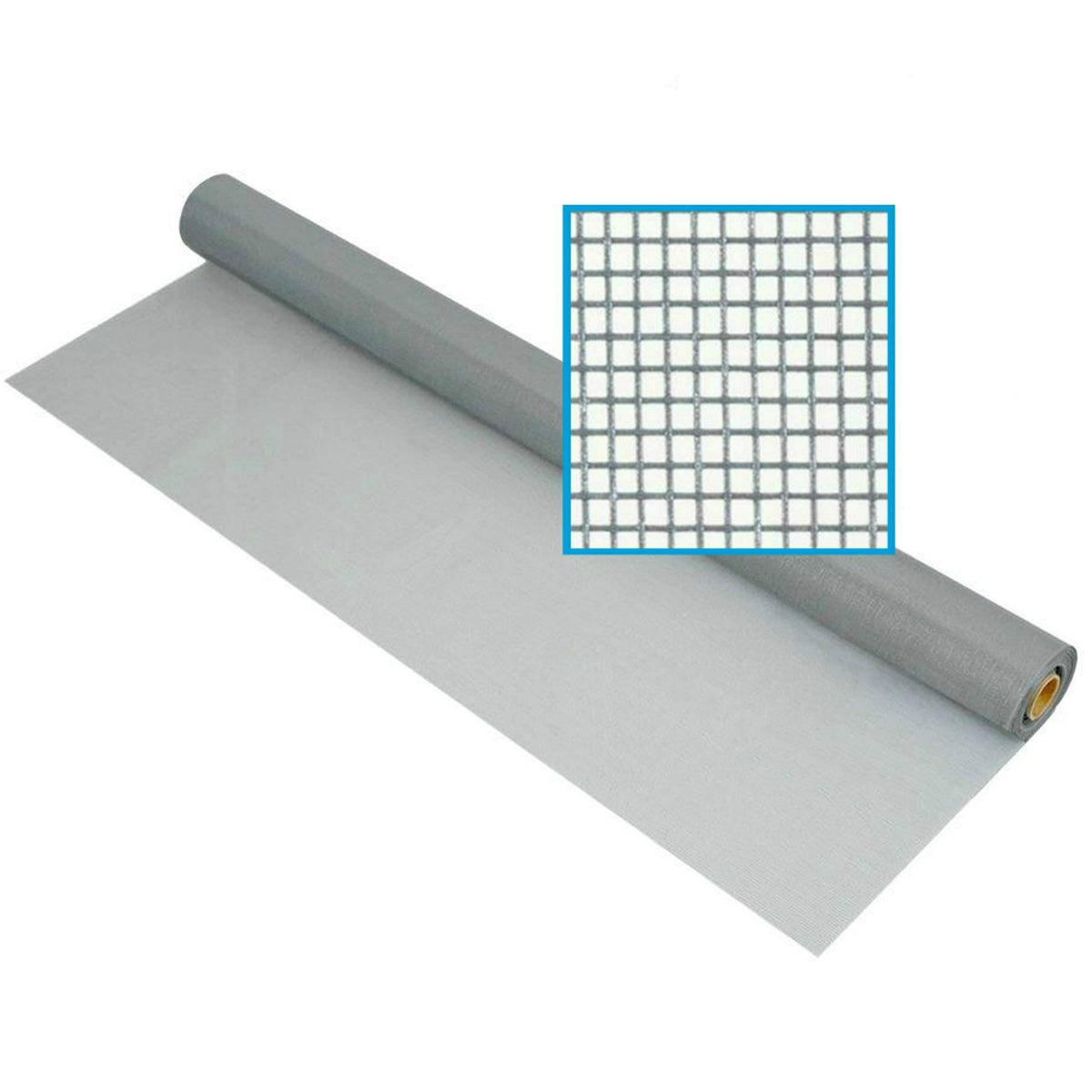 Fiberglass Window Screen Roll 72 x 100 in Gray Y927064