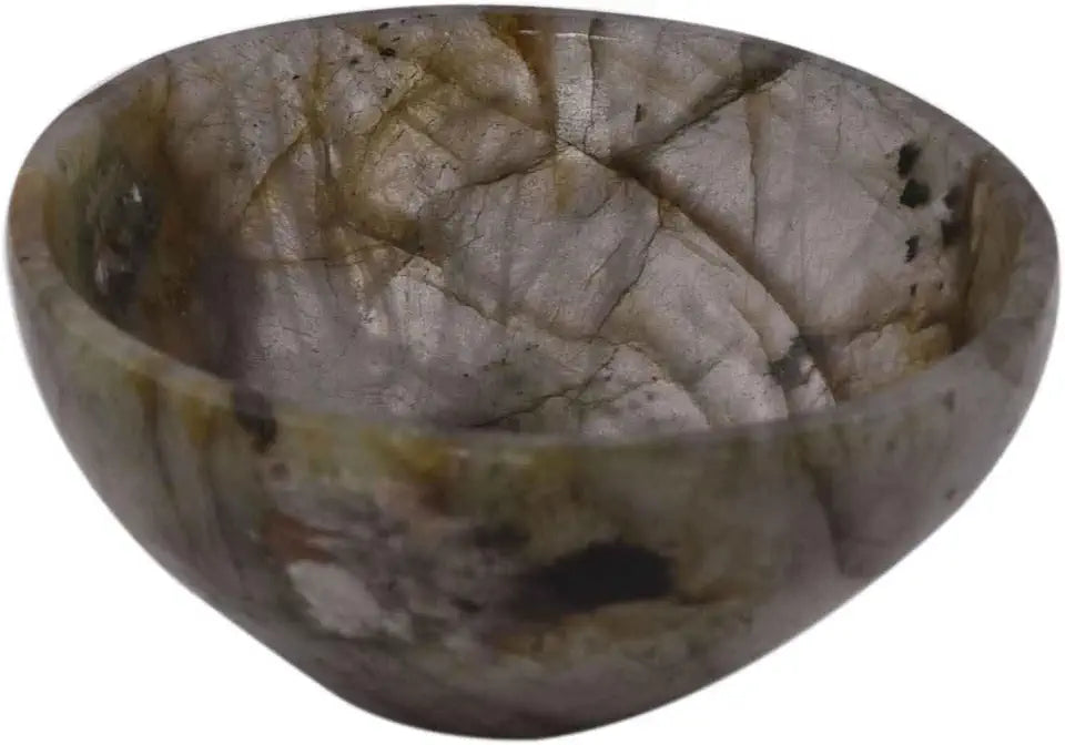 Handmade Carved Labradorite Stone Bowl 3 Inches P269