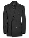Tailored Fit Solid Black Wool Suit V768
