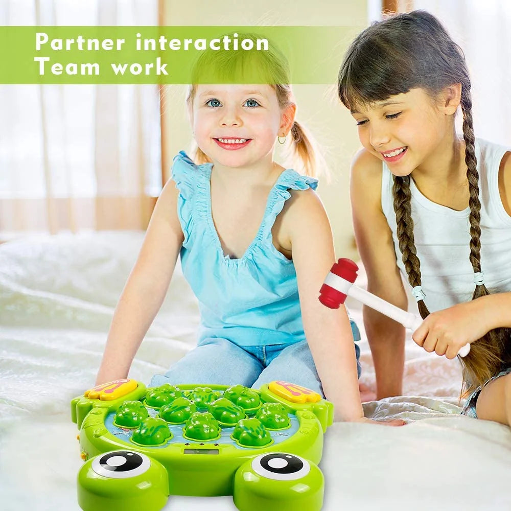Whack A Frog Interactive Early Development Toy, 2 Hammers Included J72392