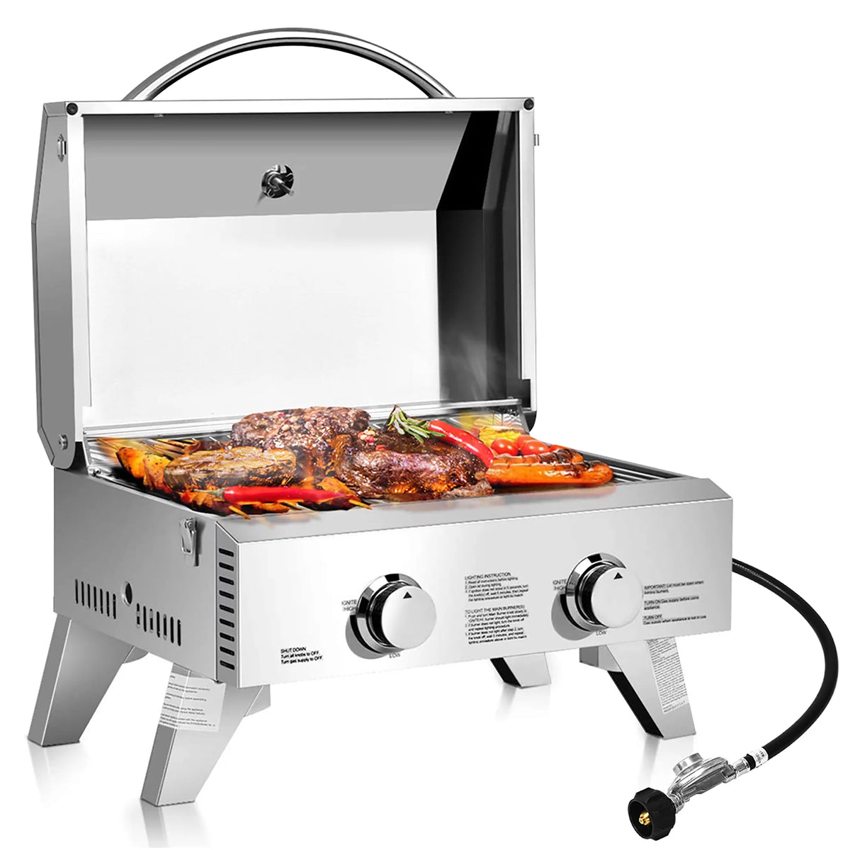20,000 BTU Stainless Steel Propane Grill N676984