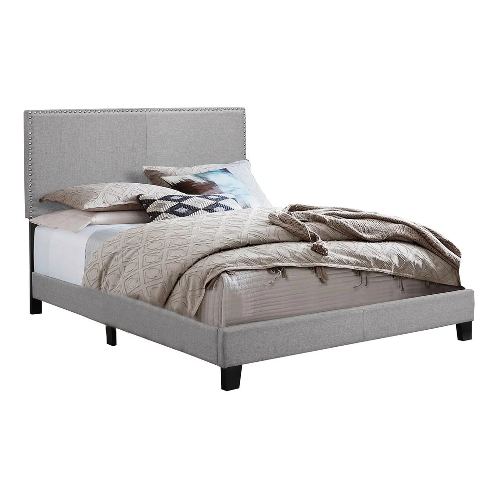 Twin Size Wood Upholstered Bed S99263