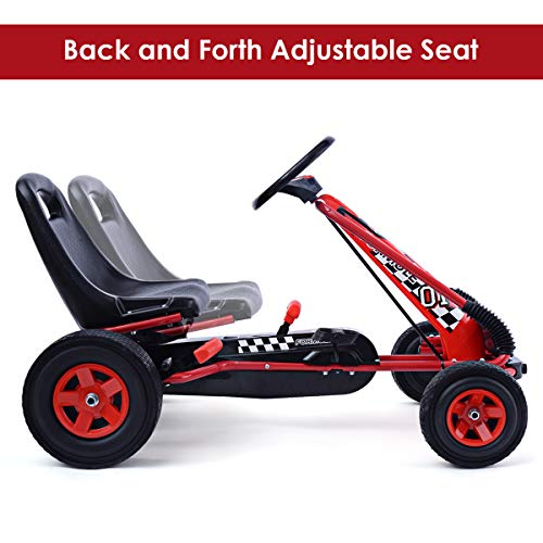 4 Wheel Pedal Go Kart with Adjustable Seat and Steering Wheel Y8402
