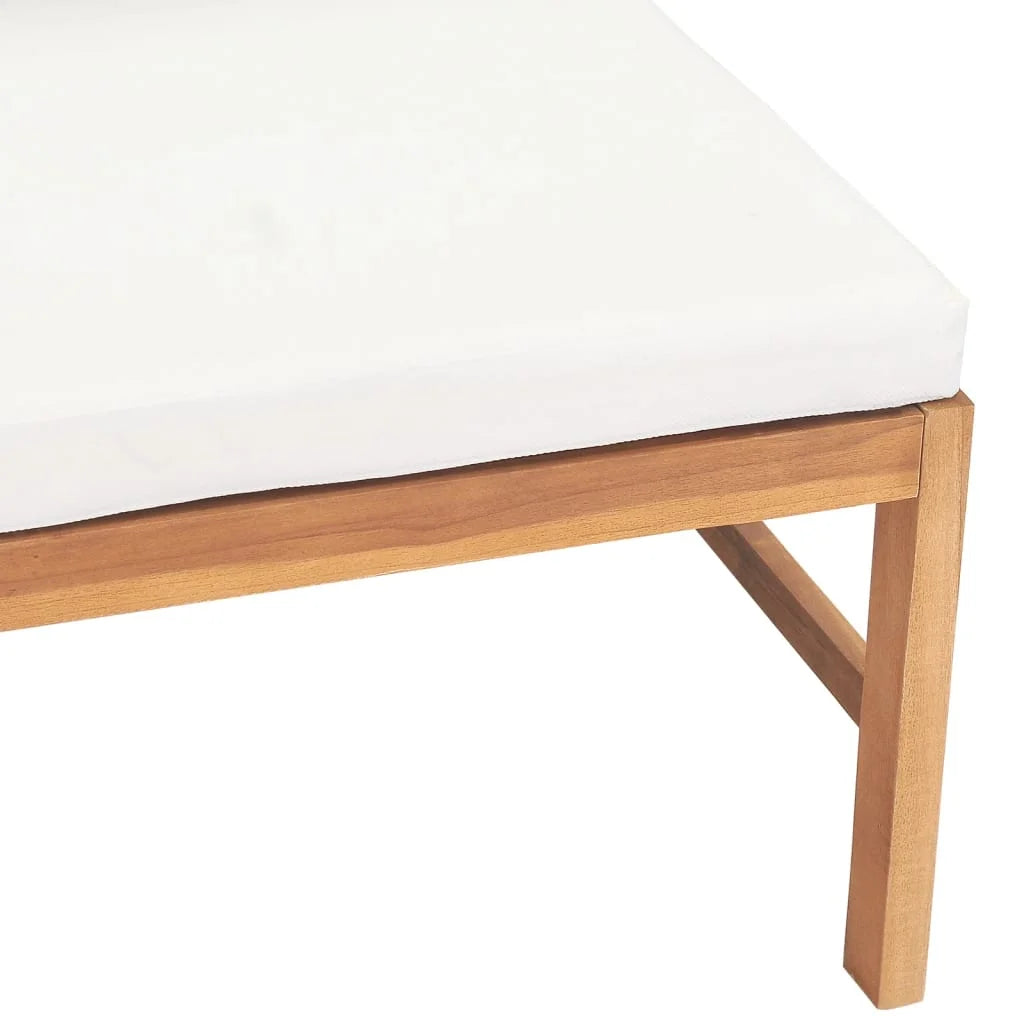 Cream Cushions Solid Teak Wood Sofa G879