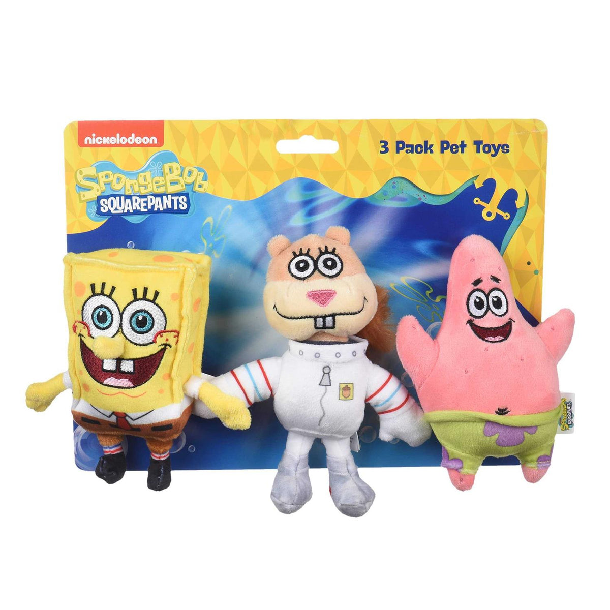 Spongebob, Patrick, and Sandy Figure Plush Dog Toy R5281