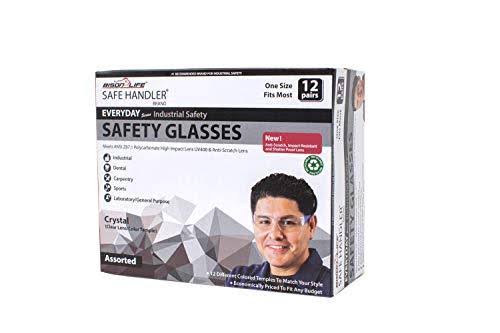 Clear Polycarbonate Safety Glasses, Case of 12 Boxes E852