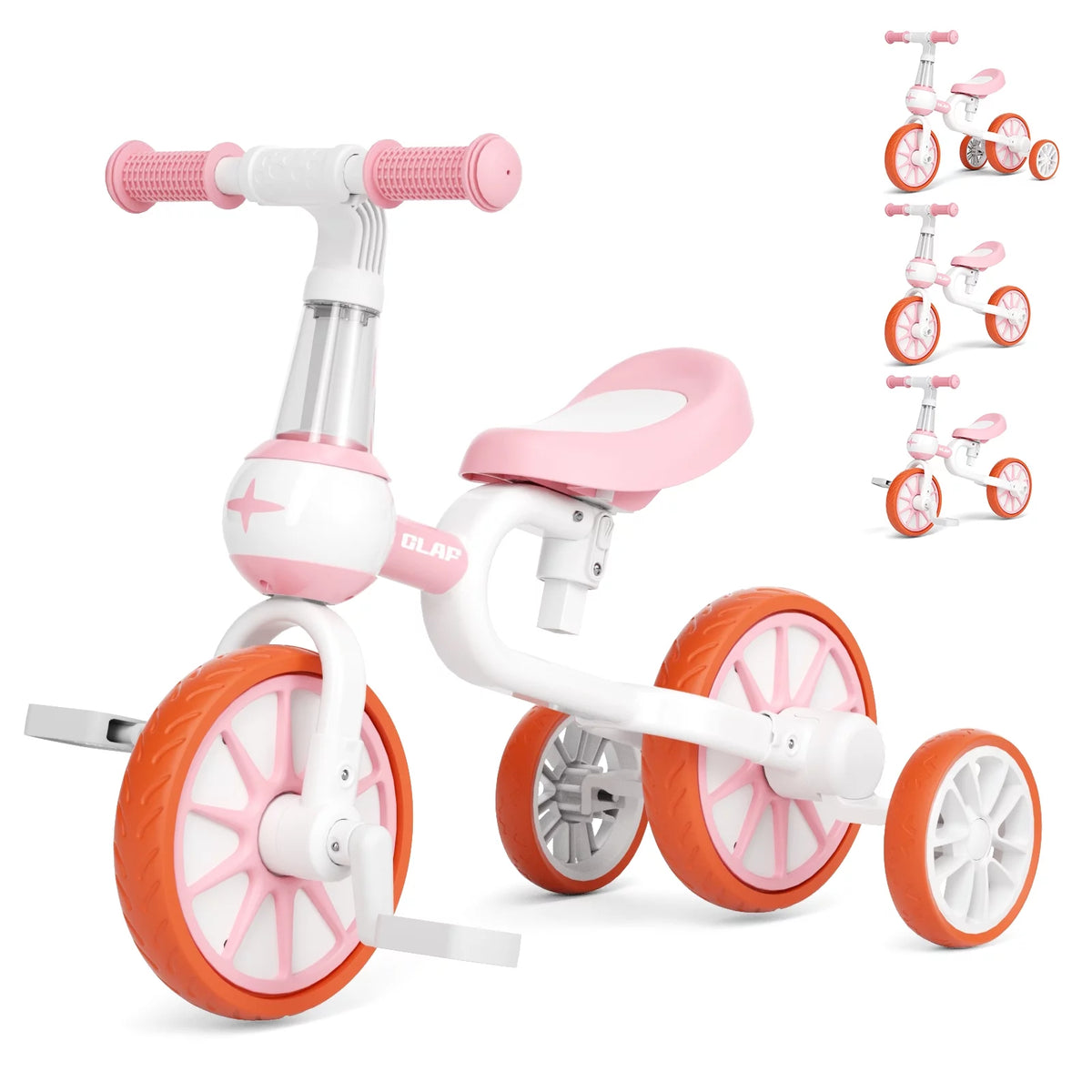 3 in 1 Toddler Tricycle Pink B556