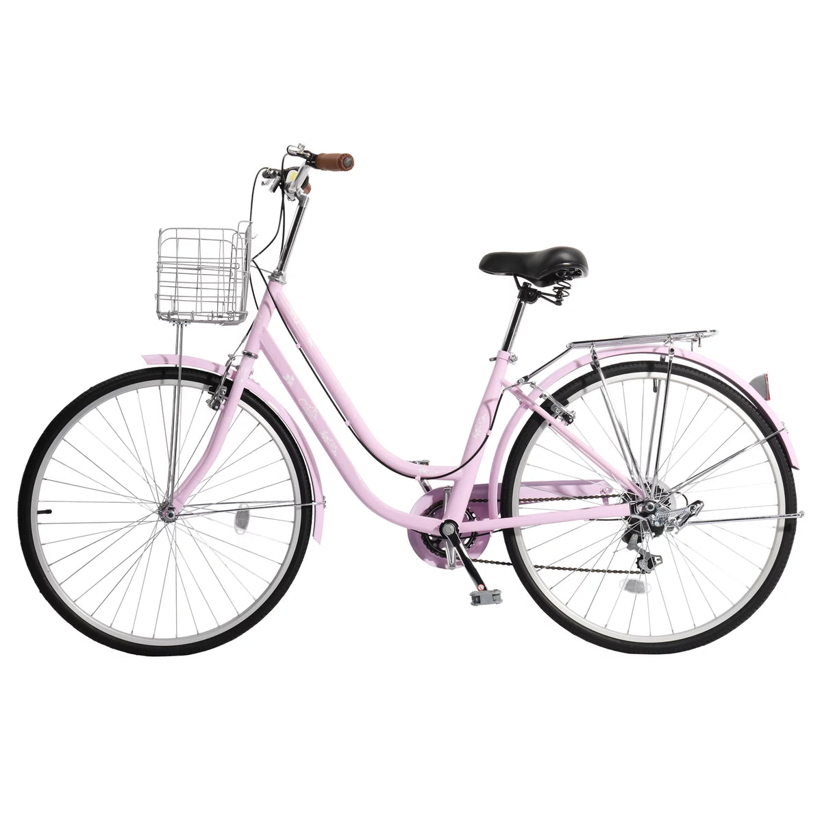 Pink 26in 7 Speed City Bike D29876