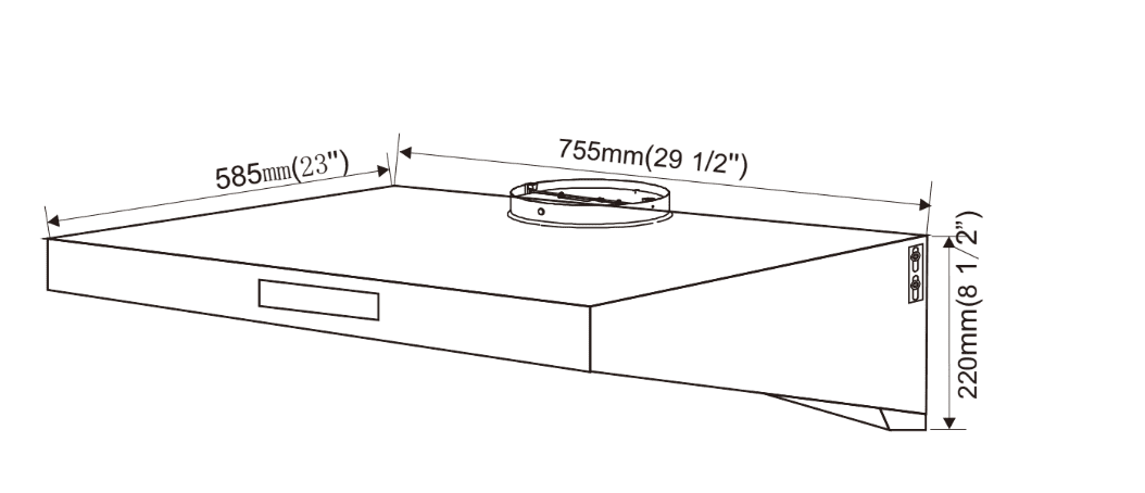 Stainless Steel 30" Under Cabinet Range Hood 800 CFM U88160