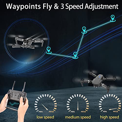 Foldable RC Quadcopter with Dual Camera, 1080P FPV, 3 Batteries K15912