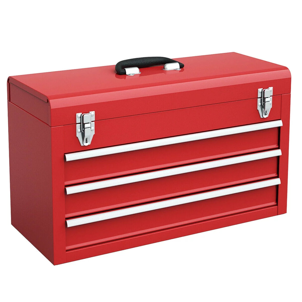 Portable 3 Drawers Red Tool Chest D8838