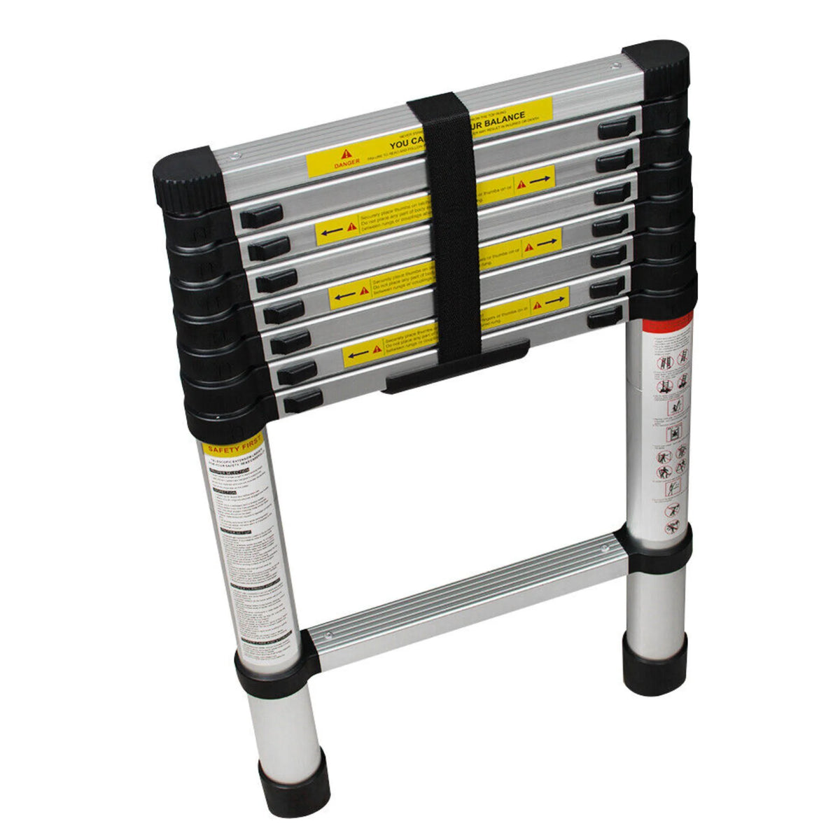 8.5FT Telescopic Aluminum Ladder with Button Retraction F4047