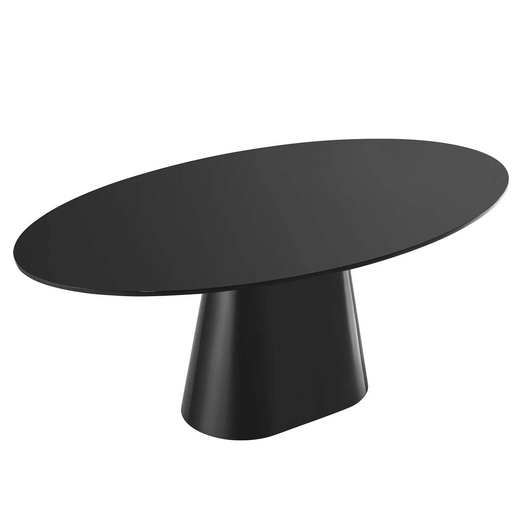 75" Oval Dining Table in Black X3195